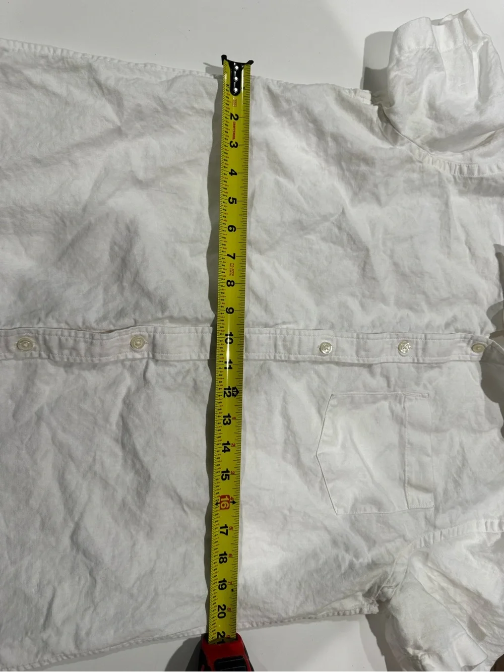 Banana Republic White Linen Slim Fit Button-Down Shirt